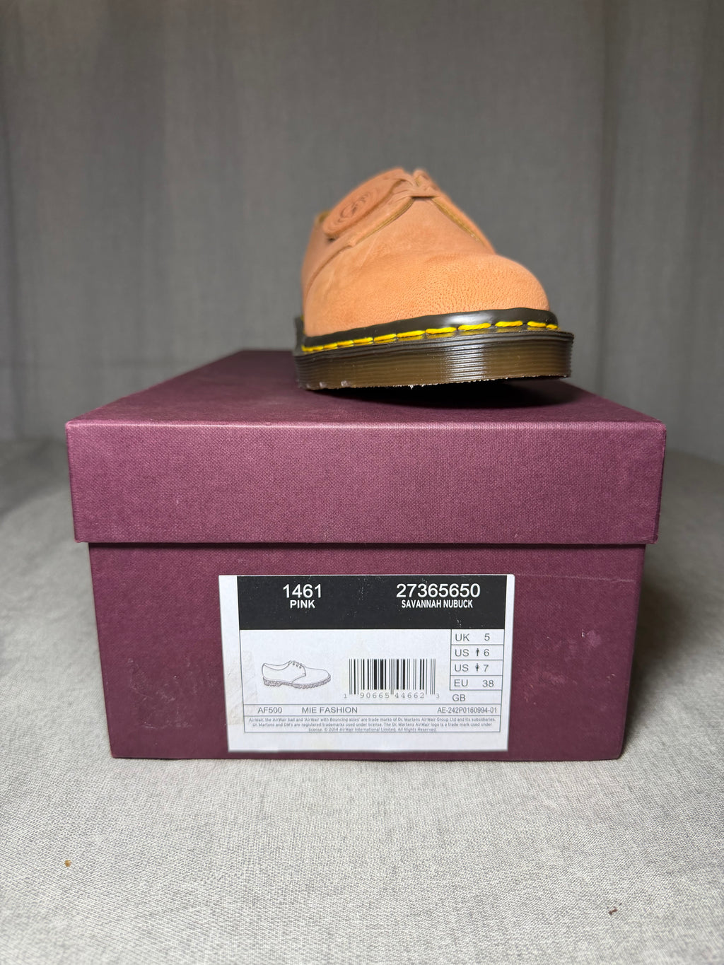 Dr. Martens x C.F. Stead 1461 Pink Savannah Nubuck Made in England EU 38 - New in Box