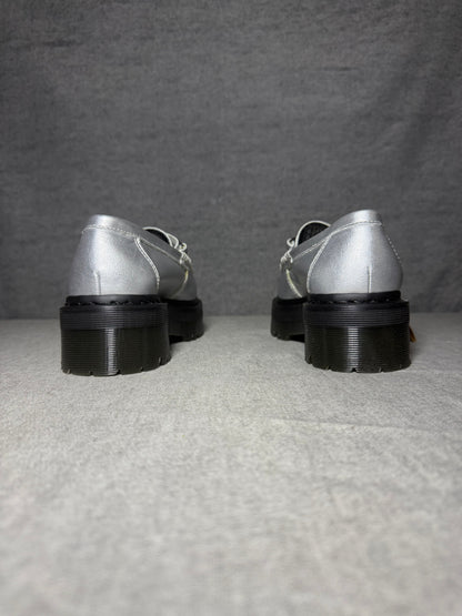 Dr. Martens Penton II Quad Platform Loafer - Silver Metallic Size 40